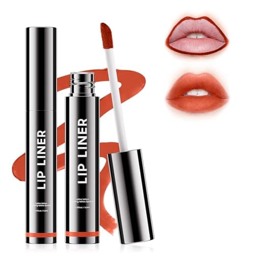 Anguishil Peel Off Lip Liner Highly Pigmented - Lip Stain Long Lasting Waterproof for Women Girls, Lip Tint Stain Peel Non-Sticky & Smudge-Proof Easy to Use & Natural Finish (Coral) — image 1