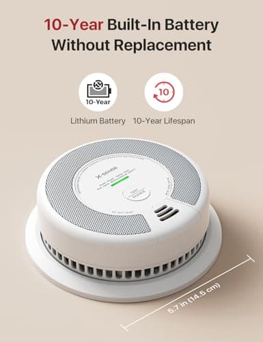 X-Sense Smoke & Carbon Monoxide Alarm, SC06, 5-Pack | 10-Year Sealed Battery (Not Hardwired), 2-in-1 smoke & CO detection, Easy Installation, UL 217 & UL 2034 Certified view 2