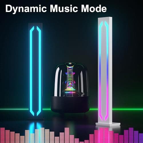 MIHEAL Smart LED Light Bars, Metal Aluminium Housing with App Control and Music Sync Rhythm Mode, Mood Lighting for Desktop Gaming, PC, TV, Room Decoration view 5