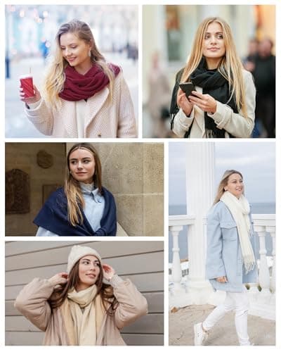 fauson Winter Scarf for Women - Soft Shawl Wraps Winter Scarves with Tassel view 6