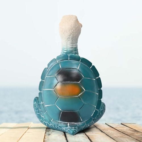 Boobezeen Sea Turtle Meditation Yoga Decor, Zen Resin Statue & Garden Figurine of Meditating Turtle — Coastal Beach & Home Office Desk Decorations, Calming Gift for Mom (Blue Prayer) view 7