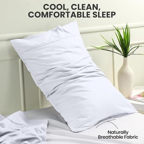 Utopia Bedding King Pillow Cases - 2 Pack - Envelope Closure - Soft Brushed Microfiber Fabric - Shrinkage and Fade Resistant Pillow Covers King Size 20 X 40 Inches (King, White) view 6