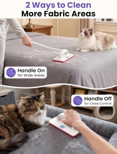 DELOMO Reusable Pet Hair Remover Brush for Furniture, Dog & Cat Fur Remover view 2