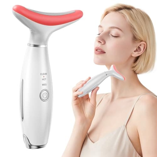 Red Light Therapy for Face, LED Face Massager Tool with Vibraion, Porable Facial Massager for Skin Care at Home, Wrinkle Reducer Face Sculpting Tool，Micro-current Facial Beauty Device(Model AM-810W) — image 1