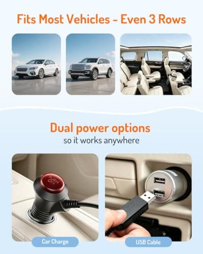 Kidsneed 7 inch HD 1080P Split Screen Baby Car Camera for 2 Kids view 6