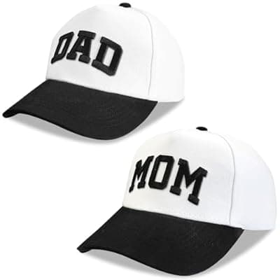 ZVUZVO Embroidered Mom and Dad Hats for Women Men, Adjustable Parents Gifts for Couples