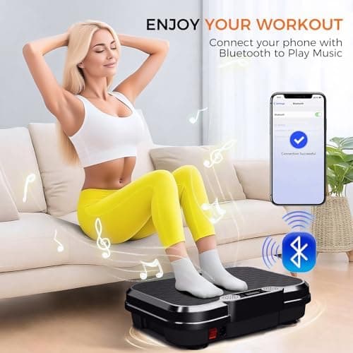 NXSCI Vibration Plate Exercise Machine,Vibrating Platform for Lymphatic Drainage with 250 Speeds,500 lbs Weight Capacity,Vibrated Plates for Weight Loss,Full Body Workout Equipment for Fitness at Home view 2