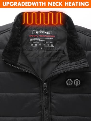 Heated Vest for Women with 16000mAh Power Bank, Lightweight Electric Vest | 9 Heating Zones, Dual Switches, 3 Heat Levels, Wind-Resistant, Water-Resistant, Machine Washable view 5