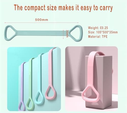 Figure 8 Resistance Band, Arm Back Shoulder Exercise Elastic Rope Stretch Fitness Band, Foot, Leg, Hand Stretcher, Arm Exerciser for Yoga Pilates Stretching Physical Therapy, Home Gym Workout（ Pink view 4