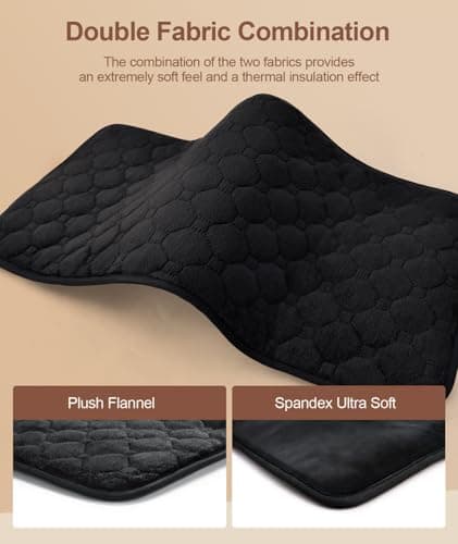 UTK 30s Fast Heating Pad, 3X Deeper Pain Relief Far Infrared Heating Pad for Back & Cramps, 8 Heat Setting, 4H Auto Off, FSA-HSA Eligible, Adjustable Strap, Machine Washable,Mothers Gifts 12" x 24" view 4