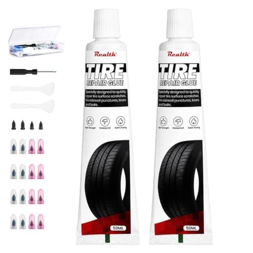 Tire Repair Glue, 50ML 2 Pack Professional Black Rubber Cement — image 1