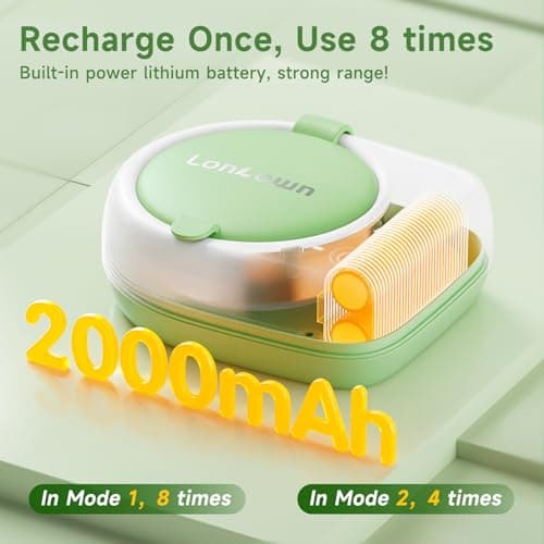 Lonlown 50kHz Cordless Ultrasonic Retainer Cleaner Machine Rechargeable Portable Wireless Retainer Cleaner USB Fast Charge 2000mAh Battery Charge Once Use 8 Times Small Travel Size 80ml view 5