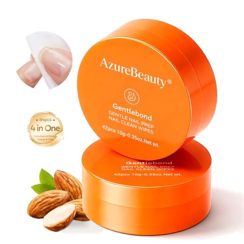 AZUREBEAUTY 4-in-One Nail Prep Pads-Dehydrator & Primer Wipes for Gel, Acrylic & Press On Nails, No Spill, No Brush, Fast & Easy Nail Cleaner Prep, Travel Friendly 84PCS (2 Boxes) — image 1