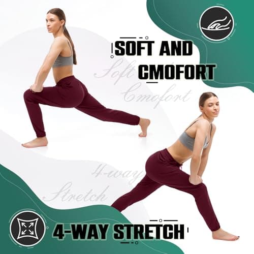 Walifrey Womens Joggers with Pockets, Drawstring Sweatpants Women for Lounging Jogging Workout and Gym view 4