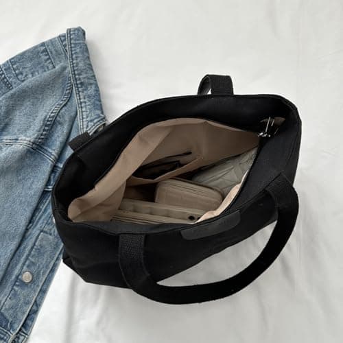 Ramhorn Canvas Tote Handbags Women Daily Casual Shoulder Bag Travel Work Tote Bags view 3