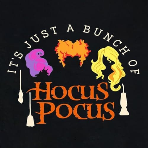 DESFSE It's Just A Bunch of Hocus Pocus T-Shirts for Women Sanderson Sisters Shirt Halloween Movie Graphic Fall Tee Tops view 2
