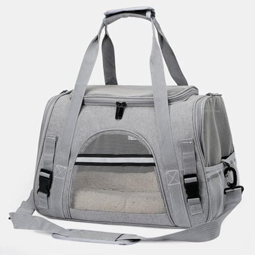 Pet Carrier Airline Approved Pet Carrier for Medium &Small Cat Rabbit and Dogs, Small Airline Approved Cat Pet Travel Carrier(Grey) — image 1