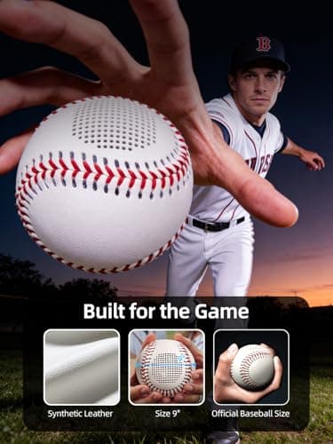 AIYUNDI Light Up & Glow-in-The-Dark Baseball with Bluetooth Speaker, Sports Gifts for Baseball Fans, Boys 8-12, Teens & Adults, Unique Accessories view 2