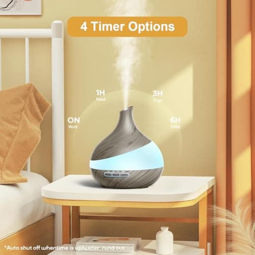 Essential Oil Diffuser for Women: 500ml with 14 Color LED view 6