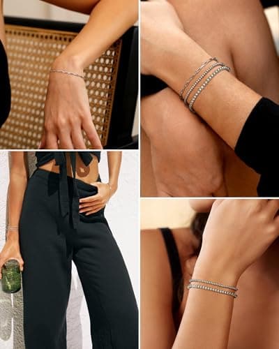 shownee Gold Beaded Bracelet for Women 14K Gold Plated Bracelets Gold Stretch Bead Ball Bracelets Hypoallergenic Stackable Bracelet Set view 4