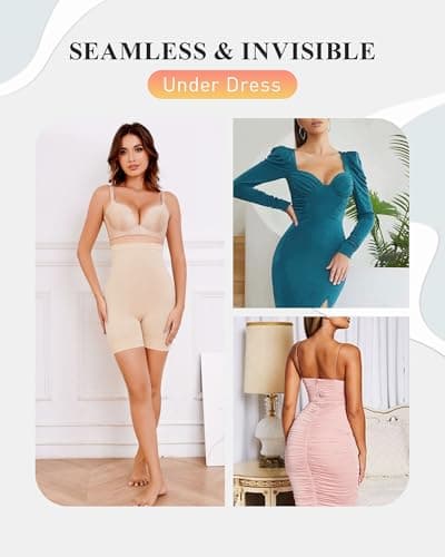 BESTENA Shapewear Shorts, High Waisted Shapewear for Women Tummy Control, Seamless Body Shaper Shorts Thigh Slimmer view 5