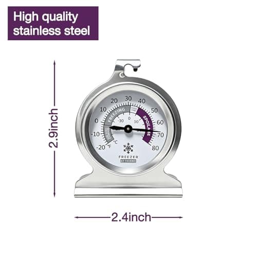 YUEZHOUYB 3 Pack Refrigerator Fridge Thermometer Freezer Thermometer Large Dial Analog Thermometer view 2