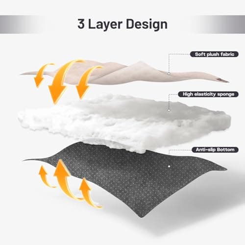 Dog Bed Mat, Soft Foam Dog Crate Pad for Small Medium Dogs, Stylish Bone-Shaped, Anti Slip & Washable Pet Floor Mat Puppy Bed for Crates, Kennel view 2