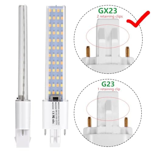 Amazing power GX23 LED Bulb 3 Color Temperature 3000K/4200K/6000K, 6W GX23-2 2 Pin LED, Replacement for 13-18W CFL, Home Office Commercial Lighting (2 Pack) view 3