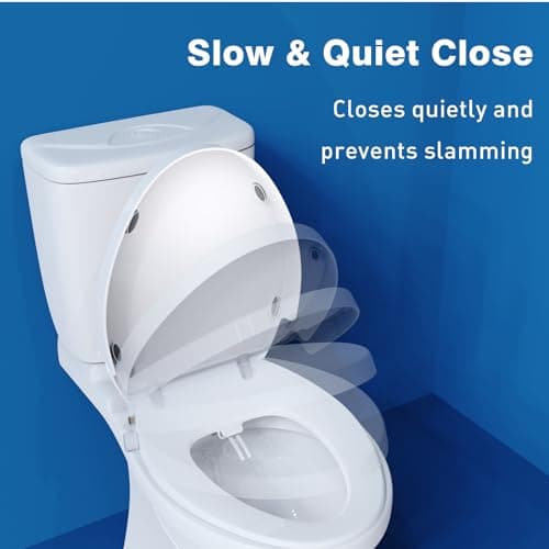 DCET Bidet Toilet Seat Elongated – Non-Electric with Soft Close Toilet Seat, Dual Nozzles for Front & Rear Wash, Adjustable Water Pressure, Brass Inlet, No-Tool Installation – Elongated Bidet Seat view 4