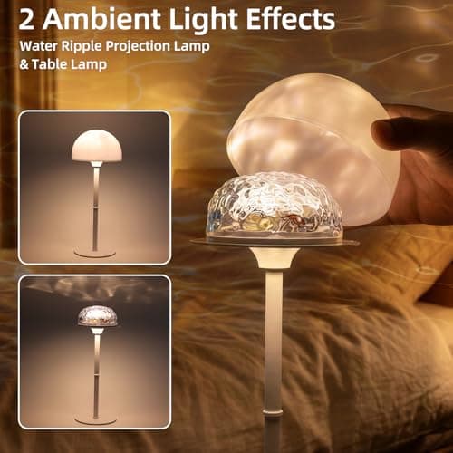 PIRTSDEL 2 Pack Waterproof Shower Lamp, Spa-Like Cordless Shower Light, 18-Colour LED Ocean Wave Projector Lights, Rechargeable Shower Light with Remote and Touch Control for Bathroom, Bathtub view 7