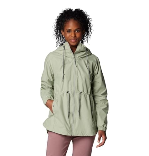 Columbia Womens Lillian Ridge II Waterproof Rain Jacket, Safari, Medium