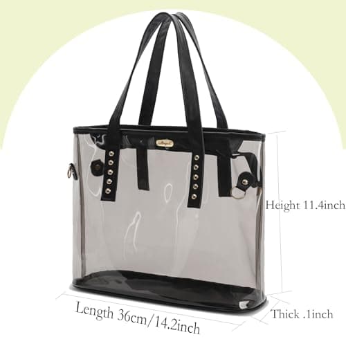 Abuyall Clear Tote Bags Transparent Purse Handbag for Women Shoulder bag Waterproof large Beach Bag view 6