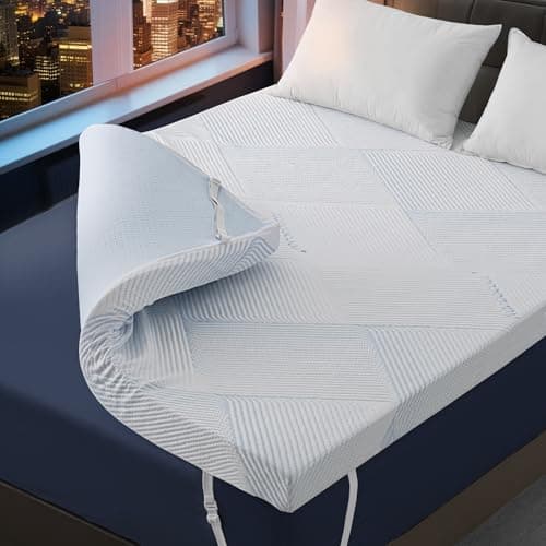 3 Inch Queen Size Gel Memory Foam Mattress Topper High Density Cooling Pad Pressure Relief Bed Topper with Removable & Washable Cover - Nanoocool™ view 1
