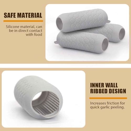 Garlic Peeler Skin Remover Roller Keeper,Easy Quick to Peeled Garlic Cloves with Silicone Tube Roller Garlic Peeling Kitchen Tool view 4