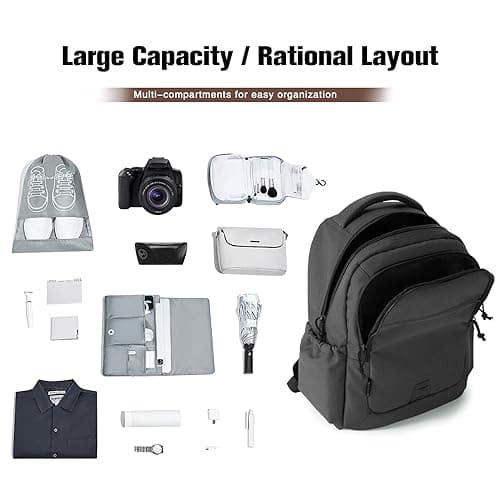 VEAGIA Tactical Travel Laptop Backpacks Large Heavy Duty Work Backpack For Men women Airline Approved (New Black) view 3