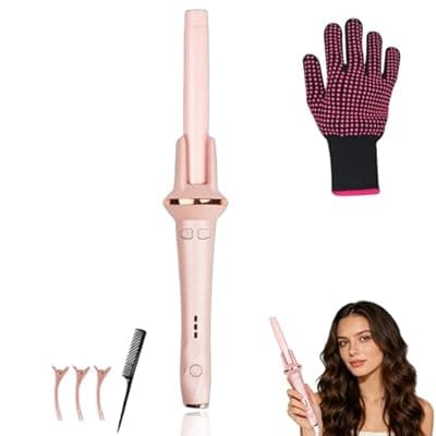 Automatic Curling Iron, 1 Inch 2-Way Auto Rotating Hair Curler for Long Thick Hair, Fast Heating Ceramic Curling Wand with 3 Heat Settings, Anti-Scald, Beginner Friendly, 60 Mins Auto Shut-Off