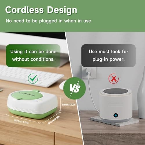Lonlown 50kHz Cordless Ultrasonic Retainer Cleaner Machine Rechargeable Portable Wireless Retainer Cleaner USB Fast Charge 2000mAh Battery Charge Once Use 8 Times Small Travel Size 80ml view 2