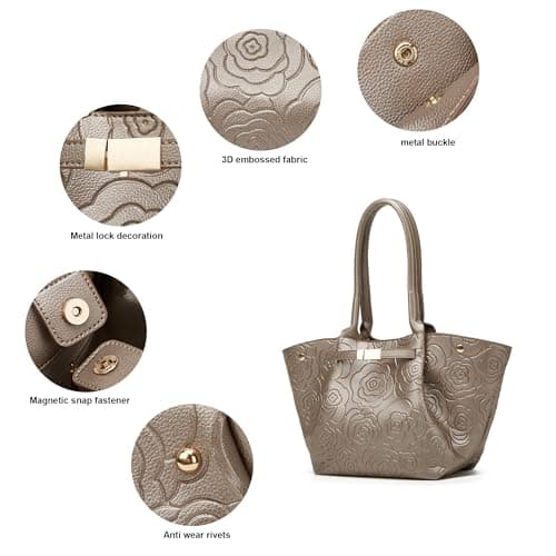 Women Fashion Handbags Wallet Tote Bag Shoulder Bag Top Handle Satchel Purse Set 4pcs view 2