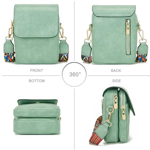 Soperwillton Crossbody Bags for Women Vegan Leather Purse Small Shoulder Handbags with Wide Adjustable Strap view 4