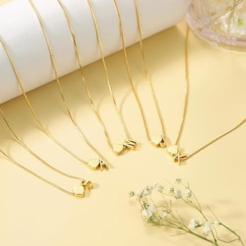 BAYLAY Mothers Day Gifts for Women Mom Grandma Daughter, Gold Initial Necklaces for Women Teen Girl Gifts Trendy Stuff 18K Gold Plated Heart Letter Initial Necklace Gold Jewelry Birthday Gifts view 5