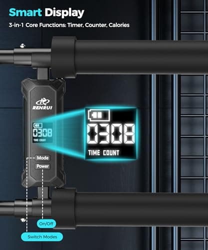 Twister Arm Trainer & Chest Workout Equipment with Digital Display - Auto Reps & Calorie Estimator, 40-120 lbs Home Gym Chest Exerciser for Men, Blue Pro view 2