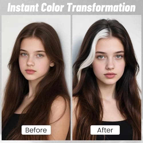 Seaboll White Temporary Hair Color Spray, Instant Vibrant Color, 4.06 oz | Safe Washable Non Sticky One Day Hair Dye Spray, Complete Kit for Halloween Cosplay Party DIY Costume, for Kids Women Men view 4
