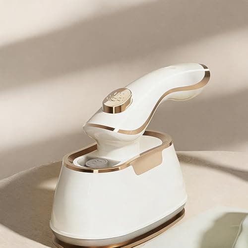 Electric Steamer Iron for Clothes Foldable Travel Iron with Steam 1000W Handheld Rotary Garment Iron Wrinkle Remover for T-shirt Pants Dress(White) view 6