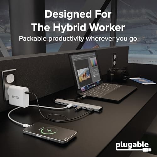 Plugable USB C Hub: 10-in-1 Multiport Adapter (8K/4K 144Hz HDMI 2.1, 2.5G Ethernet, 140W Charging, 10Gbps Data) Driverless IT Deployment for MacBook Pro/Air Windows Thunderbolt Chromebook, USBC-10IN1E view 5