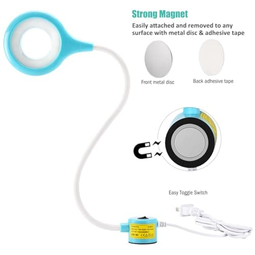 Magnetic LED Work Light, AMAZING POWER Flexible Ring-Shape Sewing Lamp for Workshop Sewing Machine Workbench Lathe Drill Press view 3