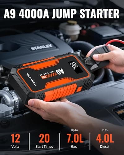 Jump Starter A9 12V 4000A UltraSafe Portable Jumper Starter Orange view 2
