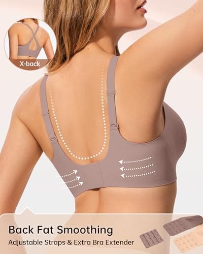 LetsJoli Wireless Bras for Women No Underwire Jelly Bras Seamless Push Up Full Coverage Bralettes Comfortable Everyday Bra view 4