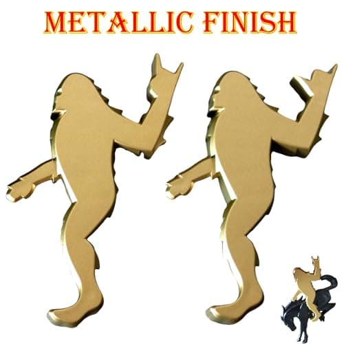 Add-A-Squatch Emblem for Your Bronco,3D Tailgate Emblem Overlay for SUV - Universal Fit 3"x4" Raised Design, Black Automotive Decor with 3M Tape (Loose & Horse Emblem Set, Bronze) view 7