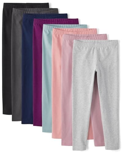 The Children's Place,Baby Girls,Assorted Solid Leggings,Solid Colors 8-Pack,Small