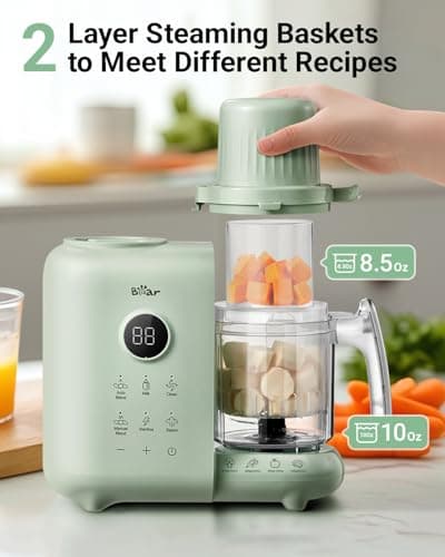 Bear Baby Food Maker Steamer&Blender with Dual-Layer Steam Baskets view 3